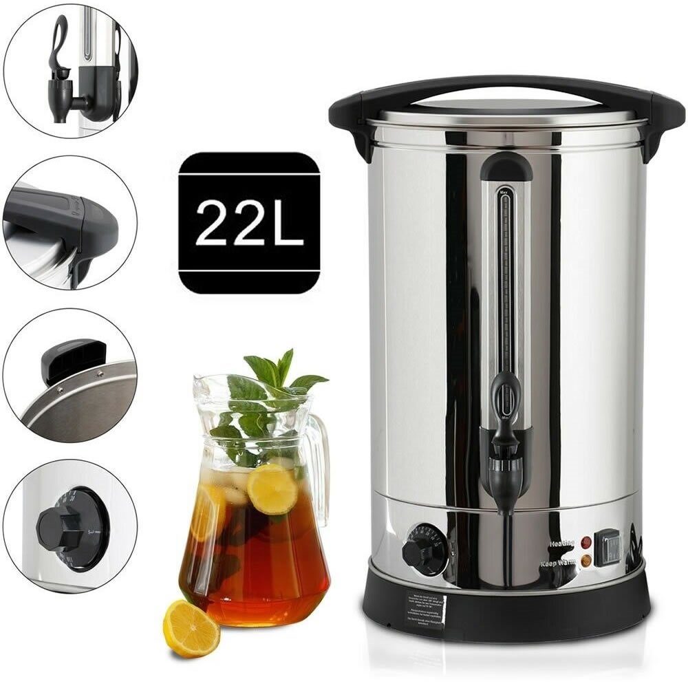Melko Einkochautomat Glühweinkocher Einkochautomat 22 L Glühweinkessel 2500W Edelstahl, 2500 W, Inkl. Überhitzungsschutz und Überwachungsleuchten