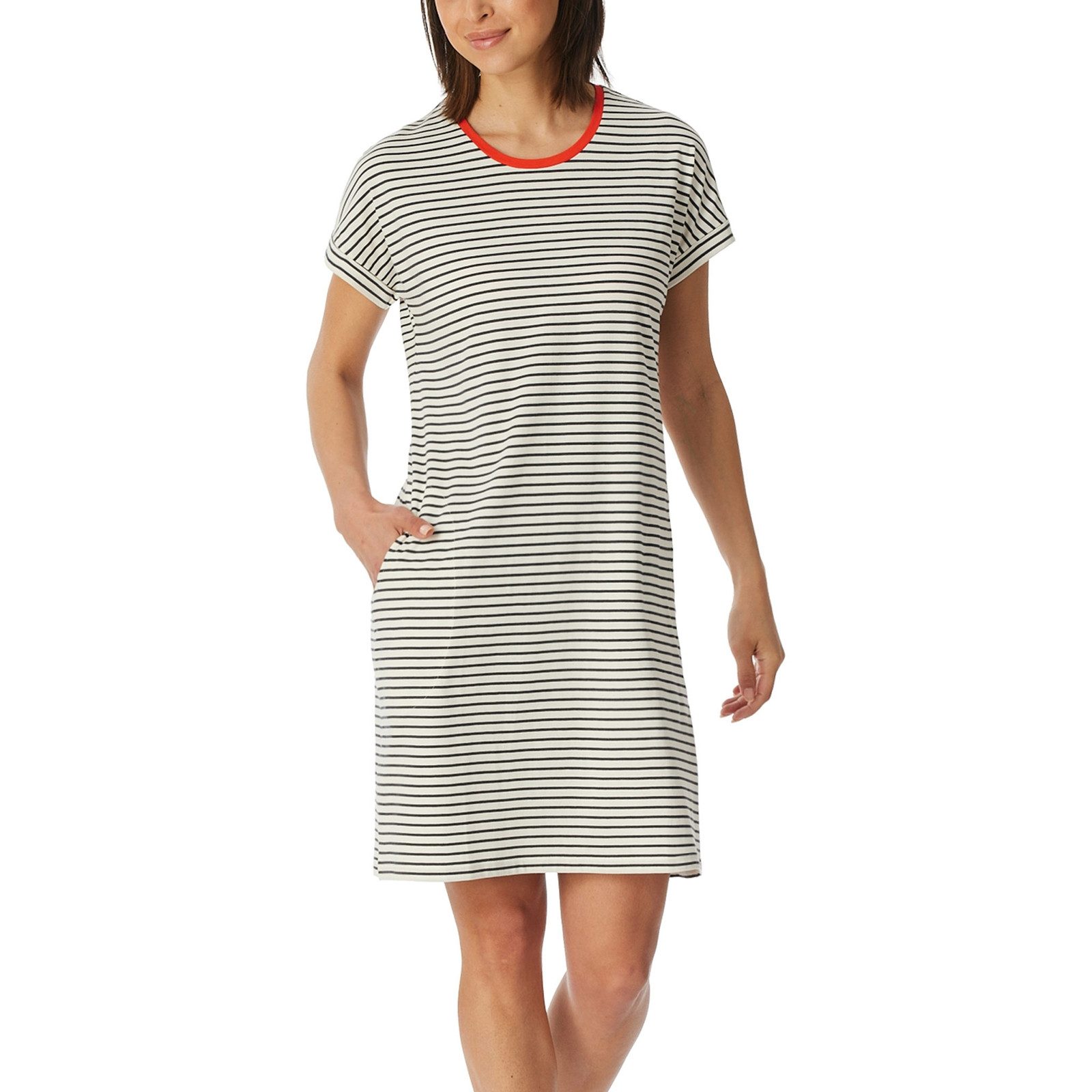 Schiesser Pyjamaoberteil Nachthemd Casual Essentials mit günstig online kaufen