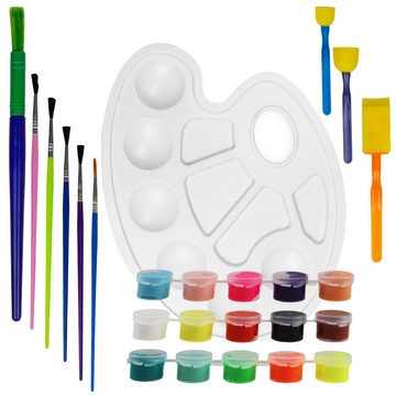 DIBYS Modelliermasse DIY Töpfer-Set für Kinder u. Erwachsene weißer Ton Holzwerkzeug Farben (Kreatives Modelliermasse-Set, Set), mit Aufbewahrungsbox