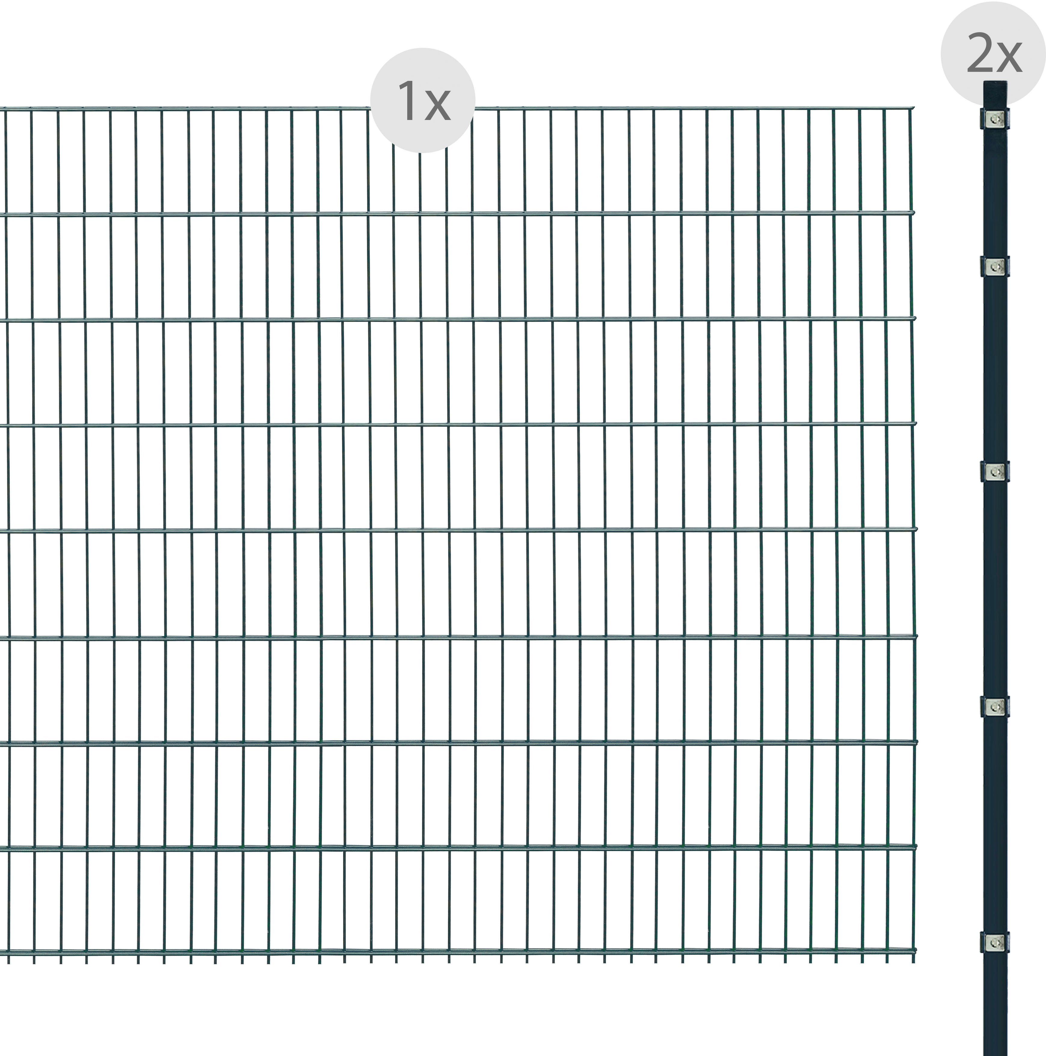Arvotec Doppelstabmattenzaun EXCLUSIVE 163 zum Einbetonieren, (Set), Zaunhöhe 163 cm, Zaunlänge 2 - 60 m