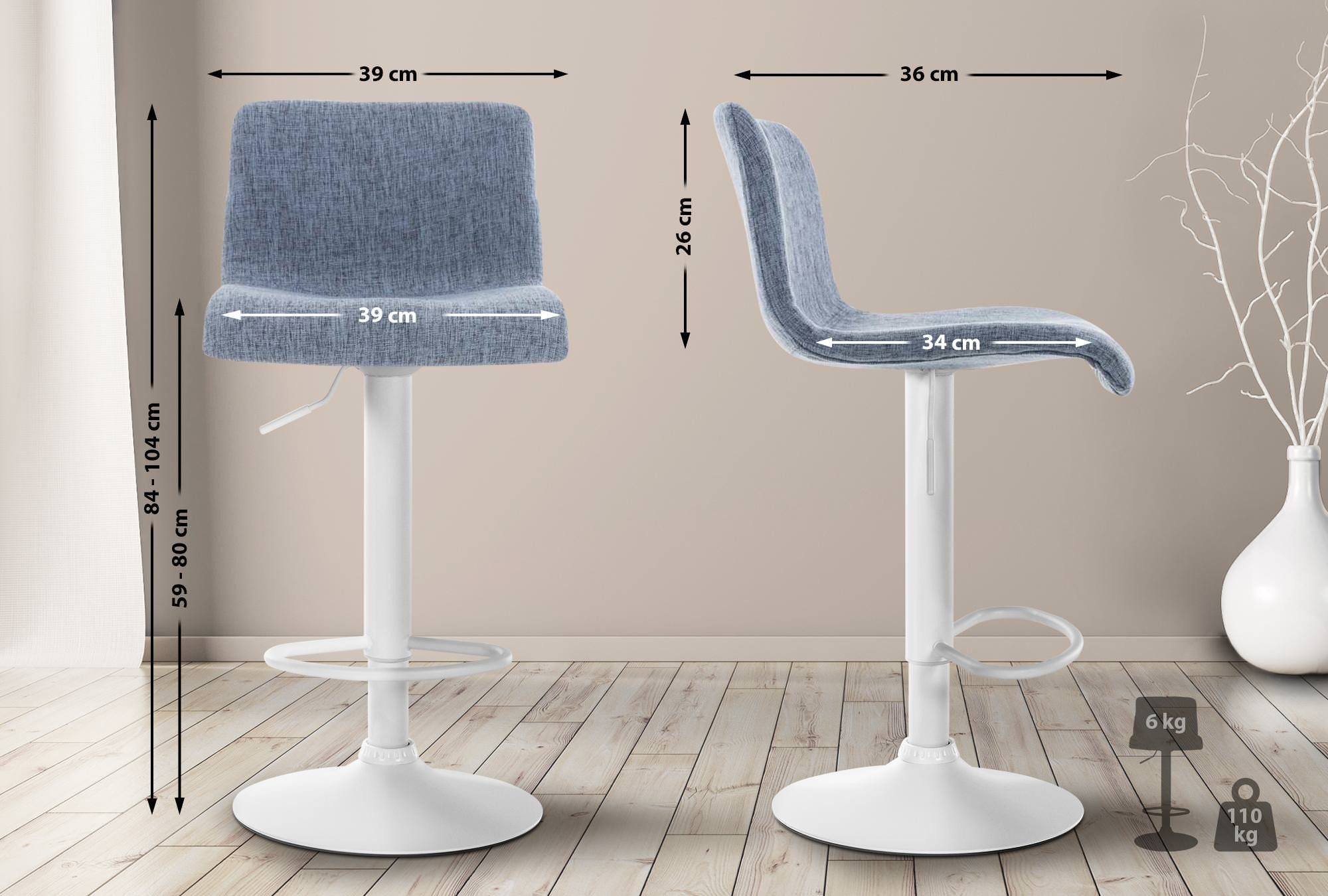 CLP Barhocker Hover Stoff, höhenverstellbar und drehbar