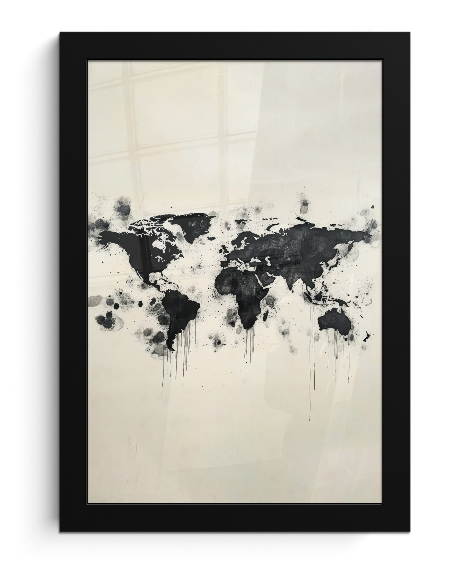MuchoWow Poster Weltkarte - Schwarz - günstig online kaufen