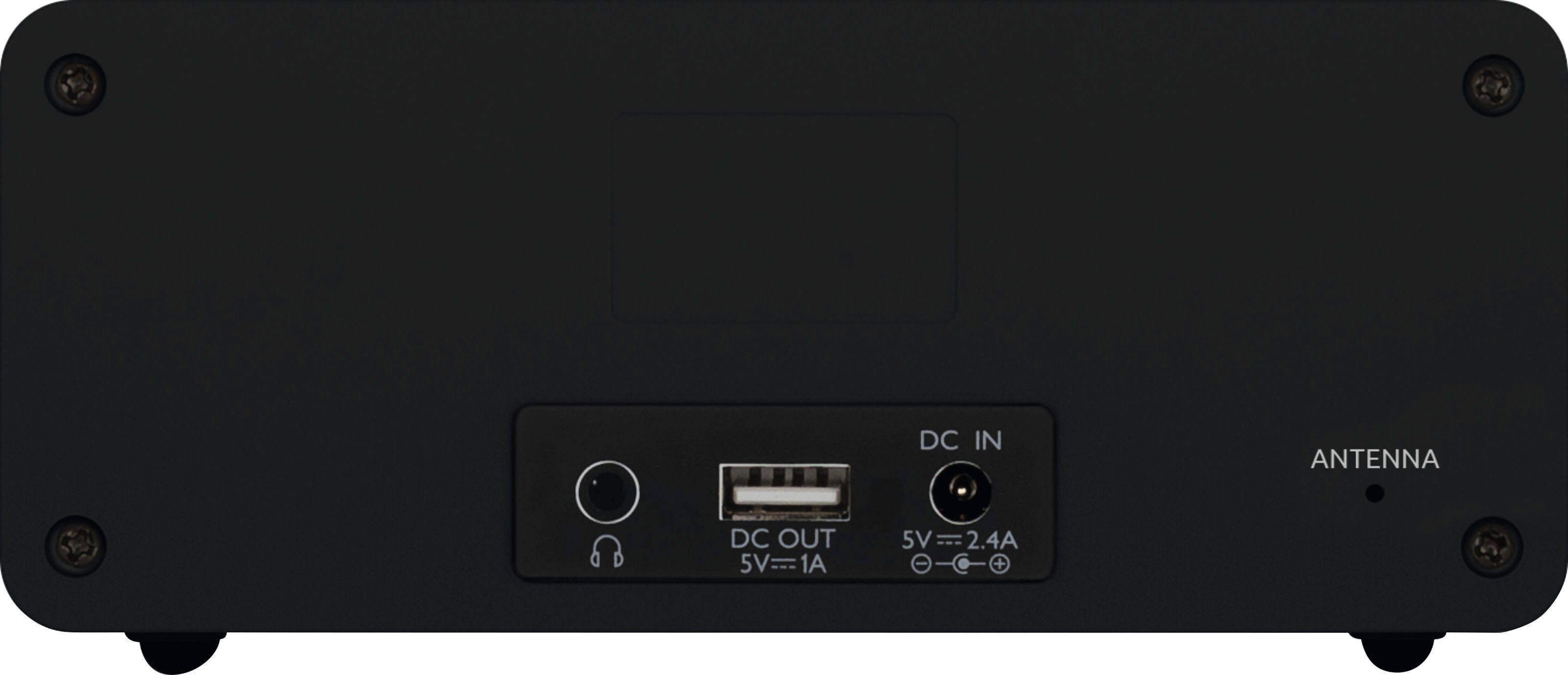 TechniSat Radiowecker DIGITRADIO 52 Snooze-Funktion, Stereo dimmbares Sleeptimer mit Display, schwarz - DAB+, Uhrenradio
