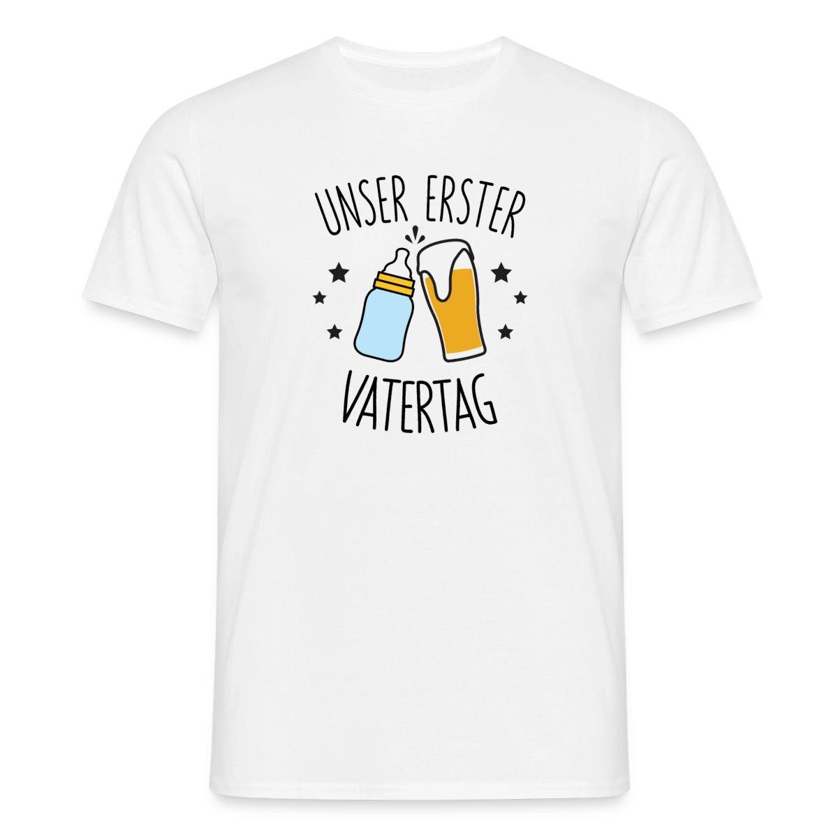 T-Shirt Unser Erster Vatertag Partner Look Papa Baby Vater Männer T-Shirt