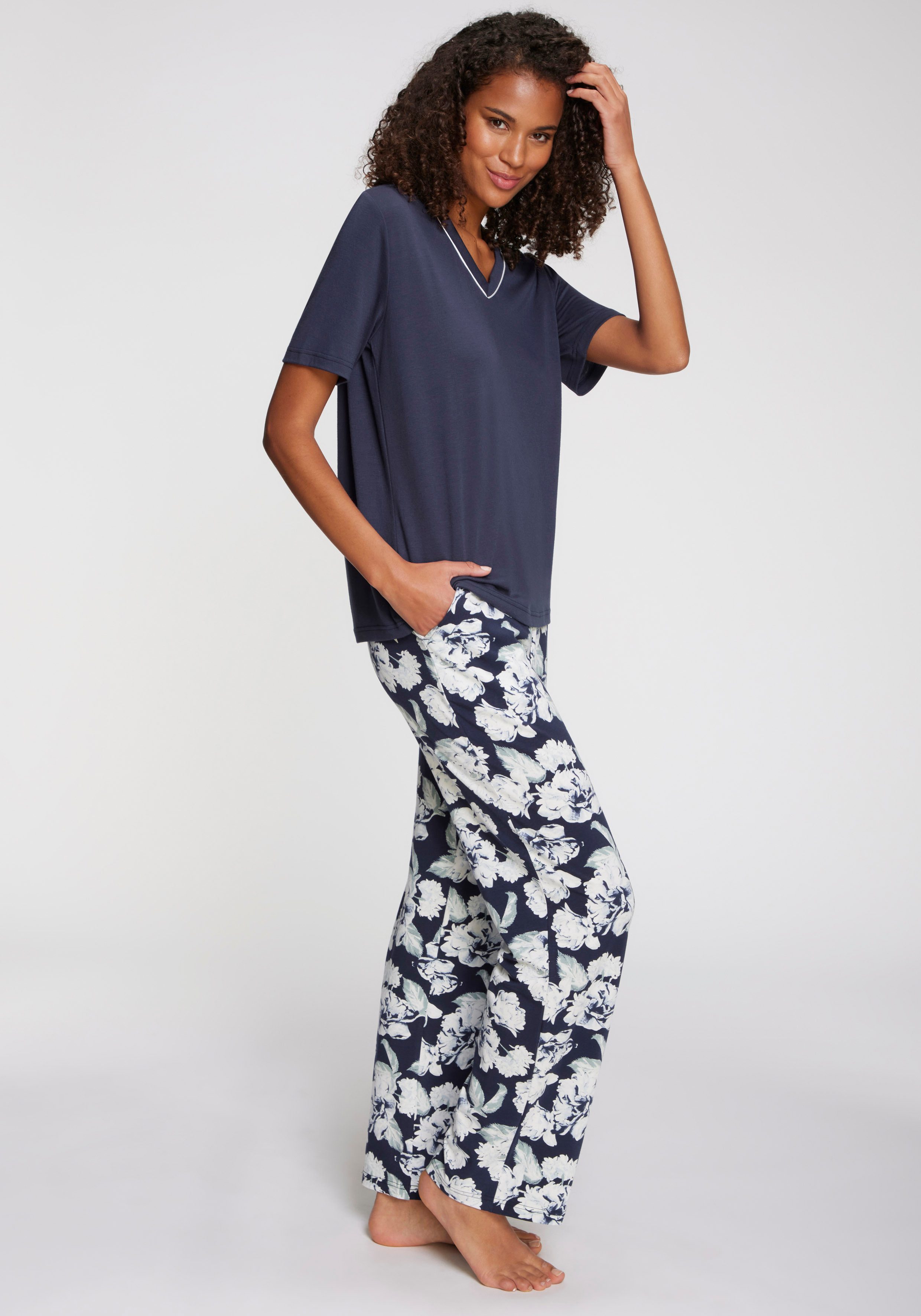 LASCANA Pyjama (2 tlg) mit schönem günstig online kaufen
