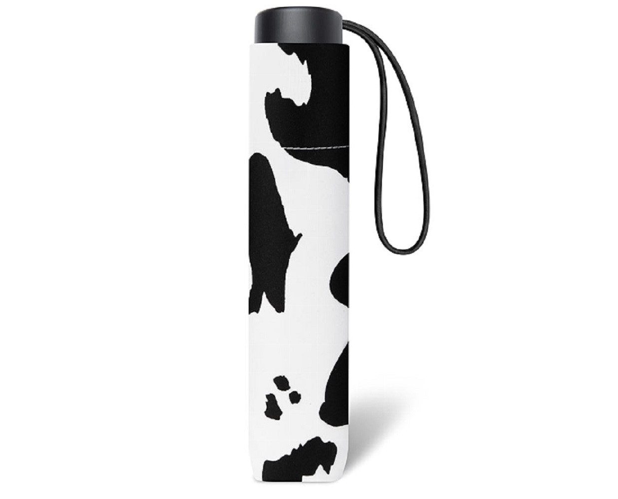 HAPPY RAIN Langregenschirm Super Mini Manuell cow black/white, Windproof
