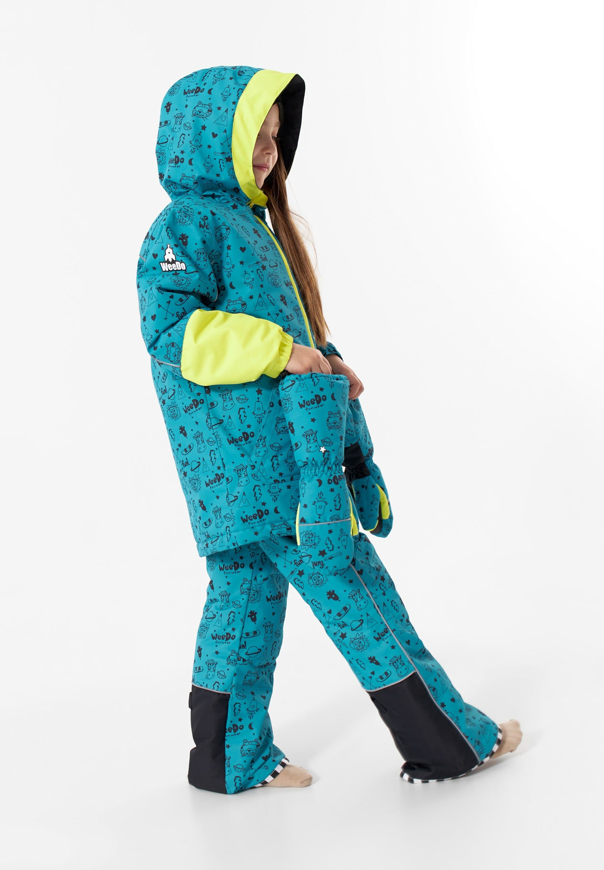 WeeDo Winterjacke COSMO UNIVERSE Atmungsaktiv, wasserdicht, helmkompatible Kapuze