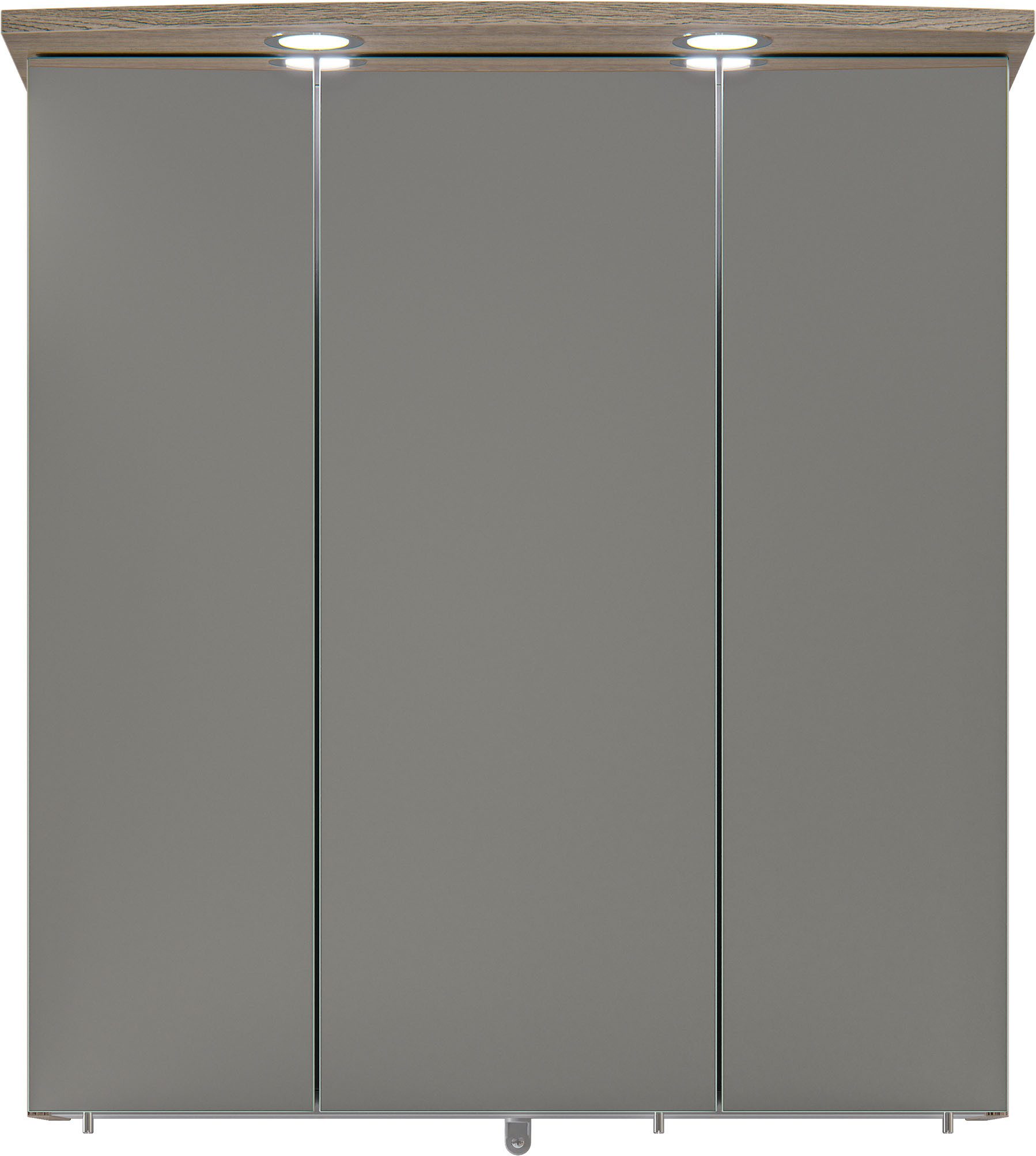 Saphir Spiegelschrank mit 2 LED-Strahler und 6 Einlegeböden