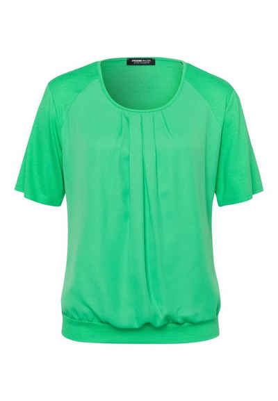FRANK WALDER Kurzarmshirt - Blusenshirt - Bluse - Shirt mit figurschmeichelndem Bund