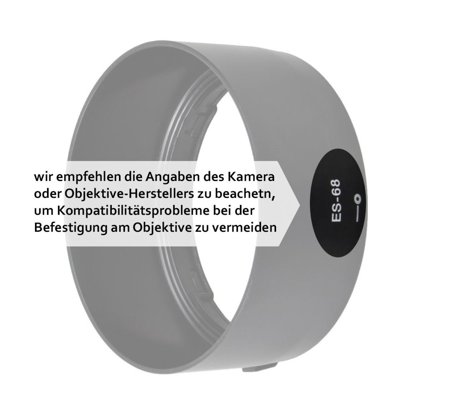 ayex Gegenlichtblende Sonnenblende für Nikon AF 18-55G HB-33 Gegenlichtblende