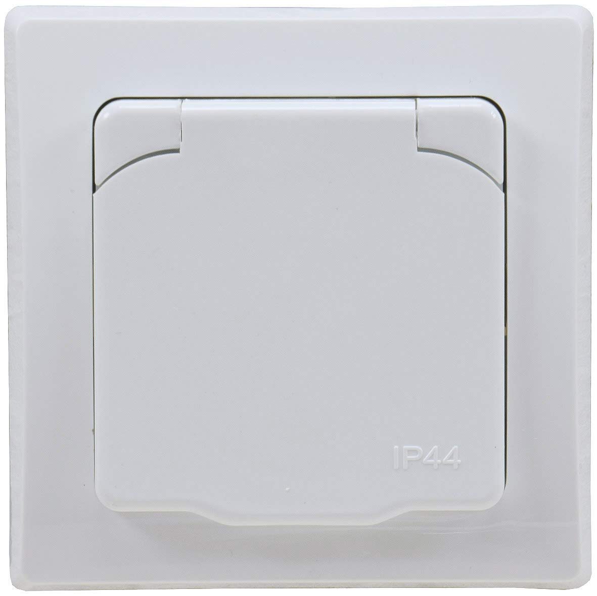 ChiliTec Steckdose DELPHI Schutzkontakt-Steckdose IP44, 250V~/ 16A, inkl. Rahmen, UP