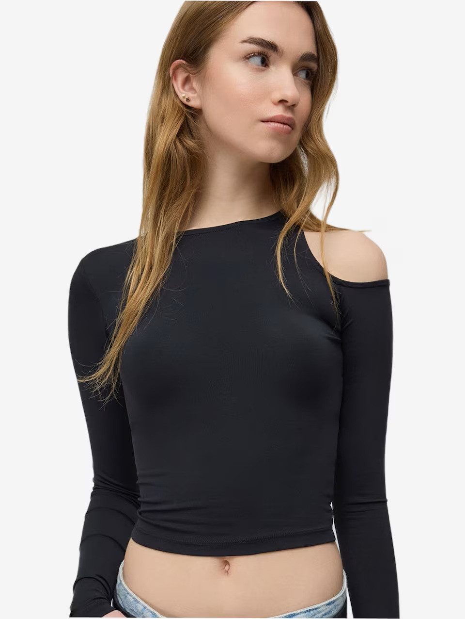 Crop-Top Langarmshirt