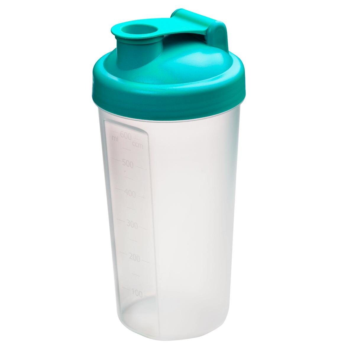 elasto Protein Shaker PROTEIN auslaufsicherer Fitness shaker 600 ml inkl. Sieb, Shaker für Eiweiß- & Sportgetränke, BPA-frei, einfache Reinigung
