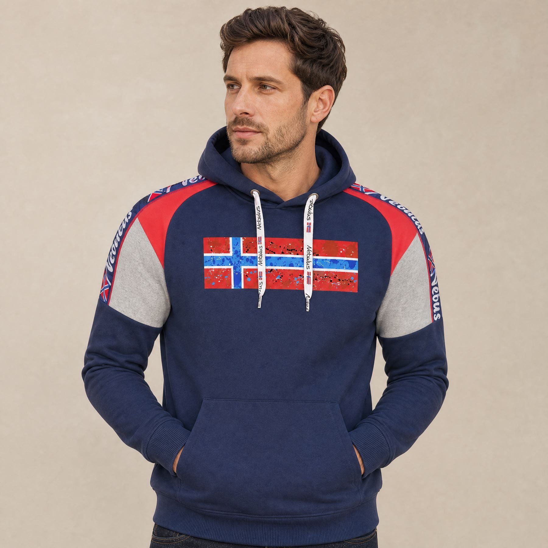 Nebulus Sweatshirt NEBRASKA, P5866 - Herren, navy, L
