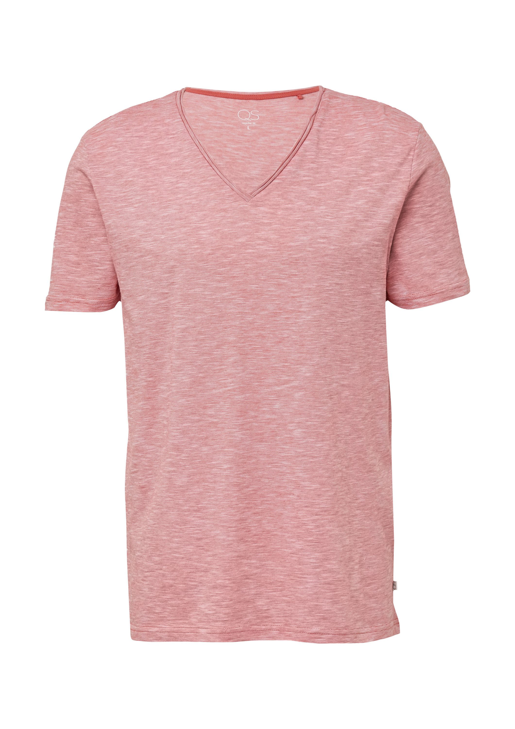 QS Kurzarmshirt T-Shirt T-Shirt in Melange günstig online kaufen