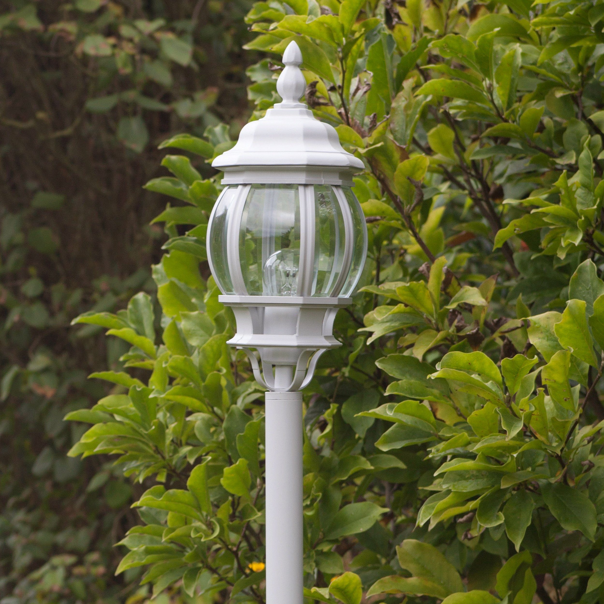 Japanische Handwerkskunst Lightbox Außen-Stehlampe, IP23, weiß E27, Leuchtmittel, Höhe, max. W, cm 112 ohne Ø 16 cm, Pollerlampe, 60