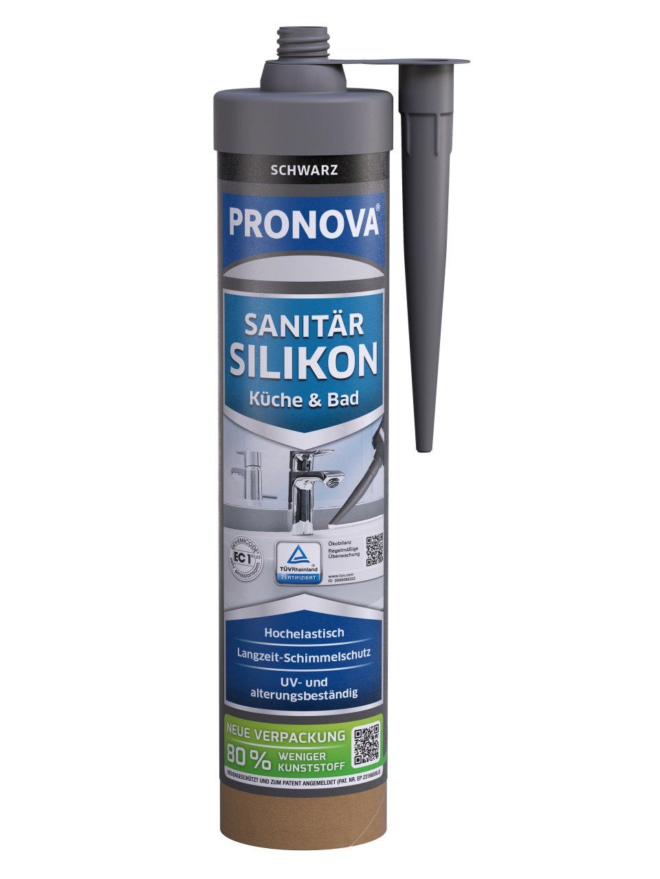 Silikon PRONOVA ECO Sanitär Silikon 280 ml schwarz