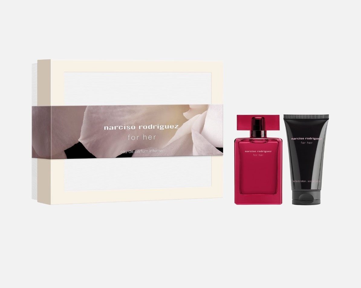 narciso rodriguez Duft-Set for her Eau de Parfum Spray Intense 50 ml + for her Body Lotion 50 ml, 2-tlg.
