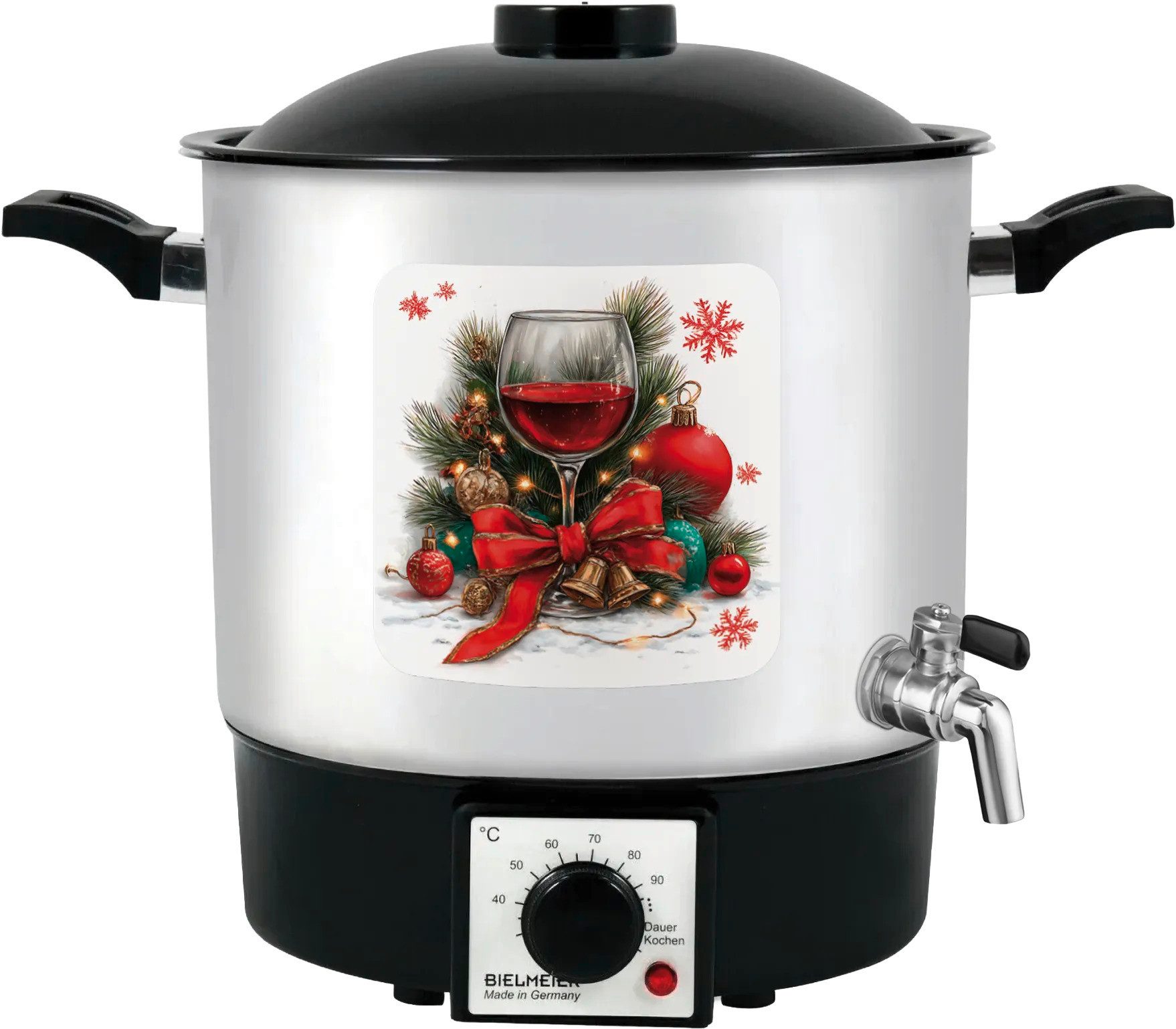 Bielmeier Einkoch- und Glühweinautomat Edelstahl 9 Liter, 1000 W, Auslaufhahn 3/8" Edelstahl BHG 990.2 (B990260)