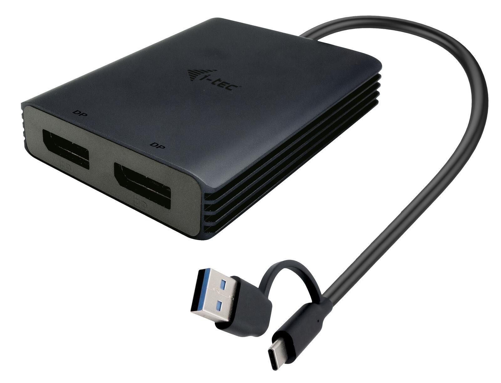 I-TEC i-tec USB-A/USB-C Dual 4K/60 Hz DisplayPort Video Computer-Adapter