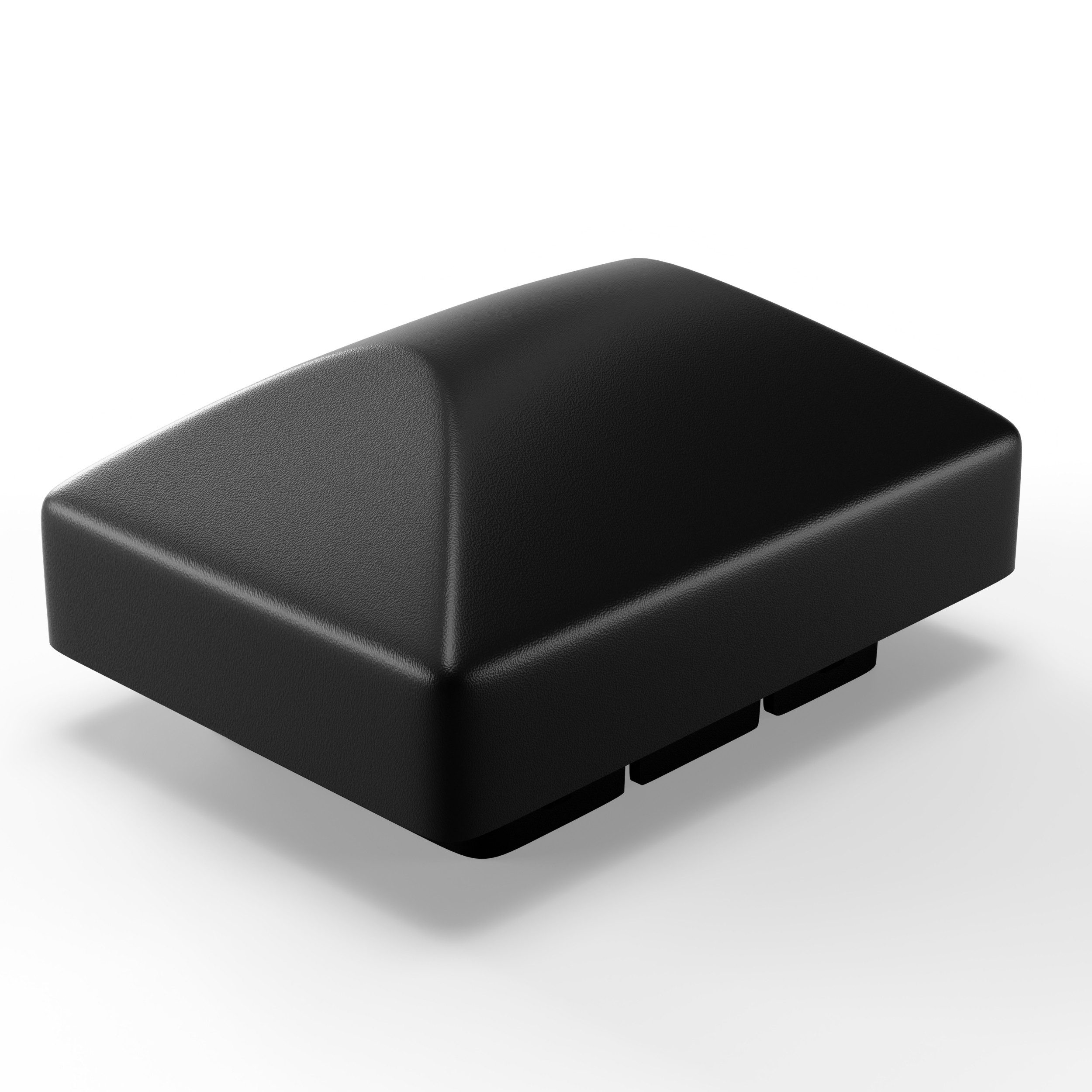 Qualinos Pfostenkappe Runddach für Doppelstabmattenzaun Zaunpfosten 60x40 mm UV-stabilisiert (Vorteilspack, 10 St., Für 60x40mm Metallpfosten mit Flachdach), UV-Stabilisiert, Frostsicher, Made in Germany, Passgenau