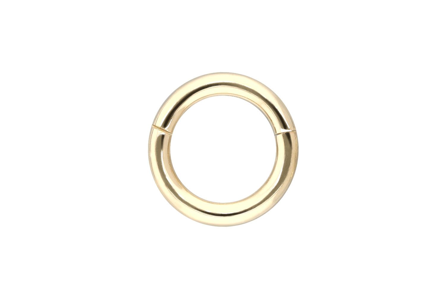 PIERCINGLINE Nasenpiercing 14/18 Karat Gold Segmentring Clicker Ohrpiercing Septum Nase (Clicker, 1-tlg), Ohrpiercing für Conch, Helix, Tragus, Daith, Lobe