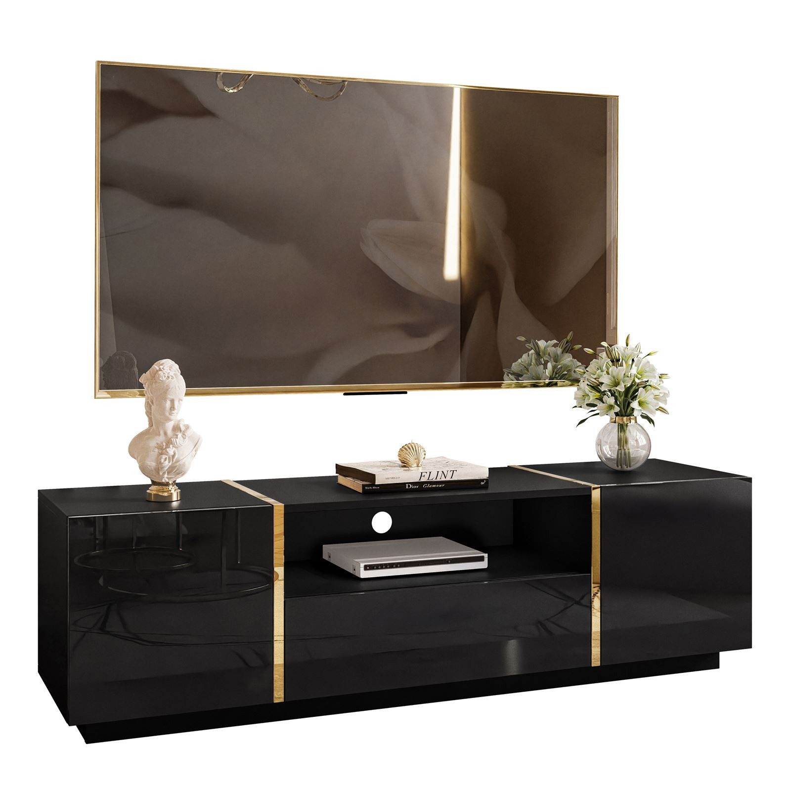 Lookway TV-Schrank ONYX Moderne Hochglanz TV-Lowboard günstig online kaufen