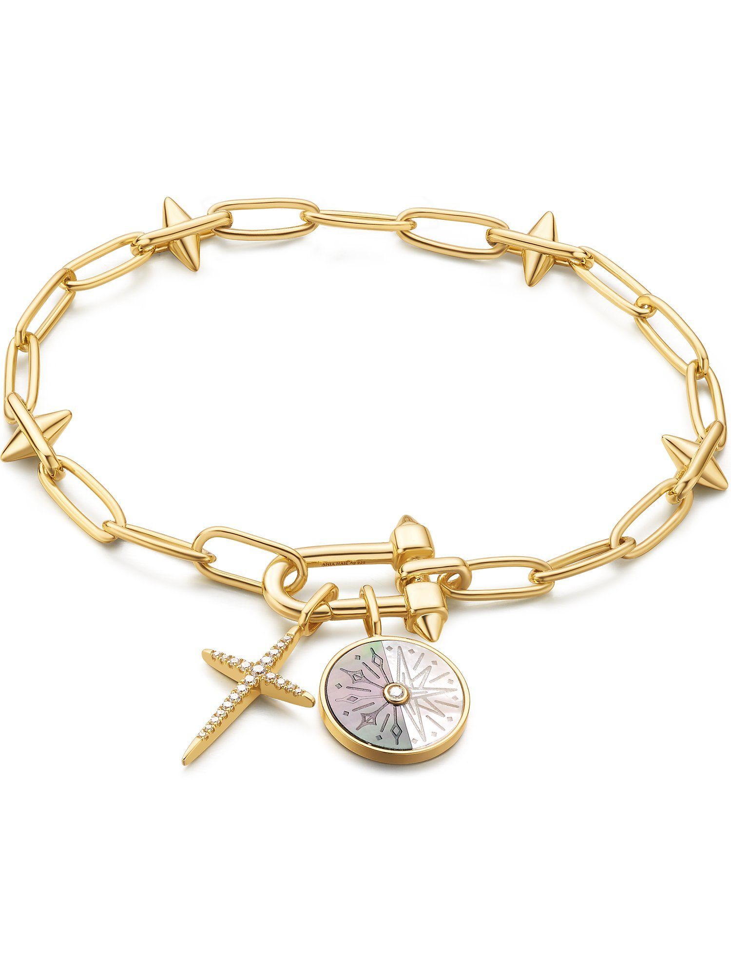 Ania Haie Armband Ania Haie Damen-Armband 925er Silber Kreuz, Dancing Star