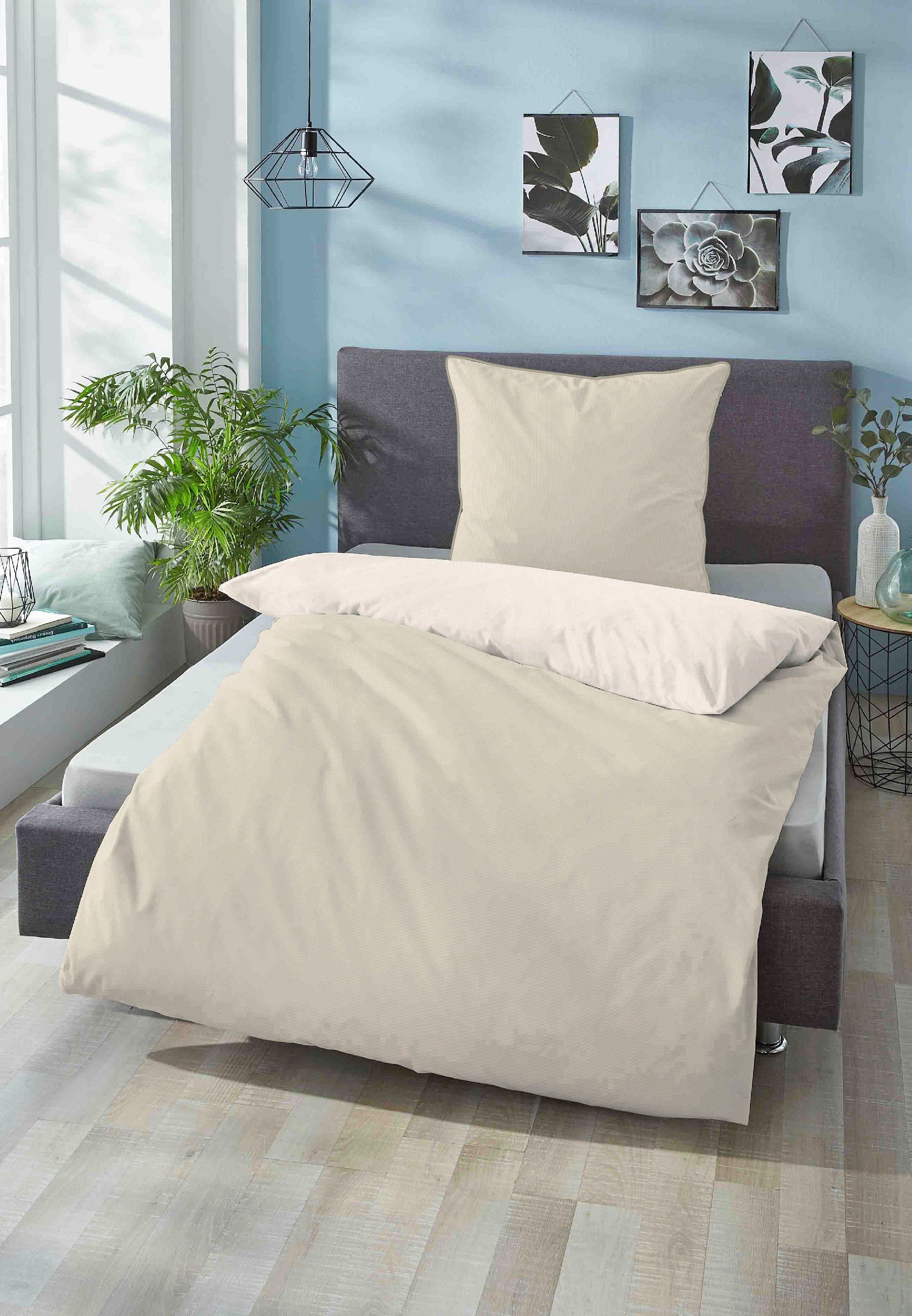 Biberna Wendebettwäsche Helena, Mako-Satin, 2 teilig, günstig online kaufen