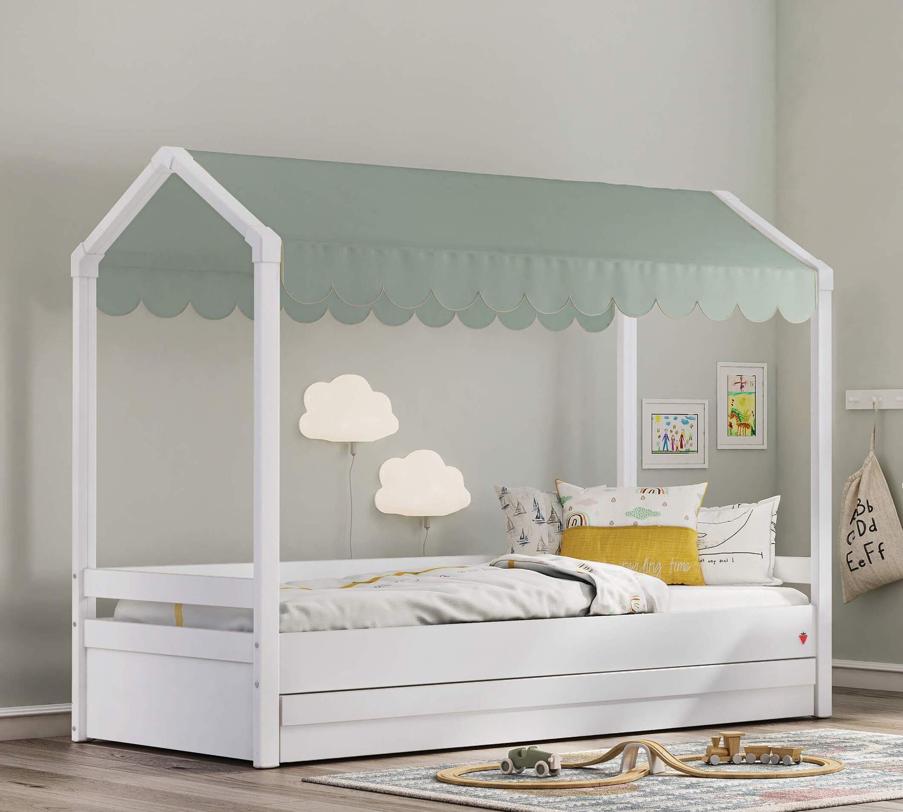 Möbel-Zeit Betthimmel MONTES Stoffhimmel für Bodenbett, 3 Farben