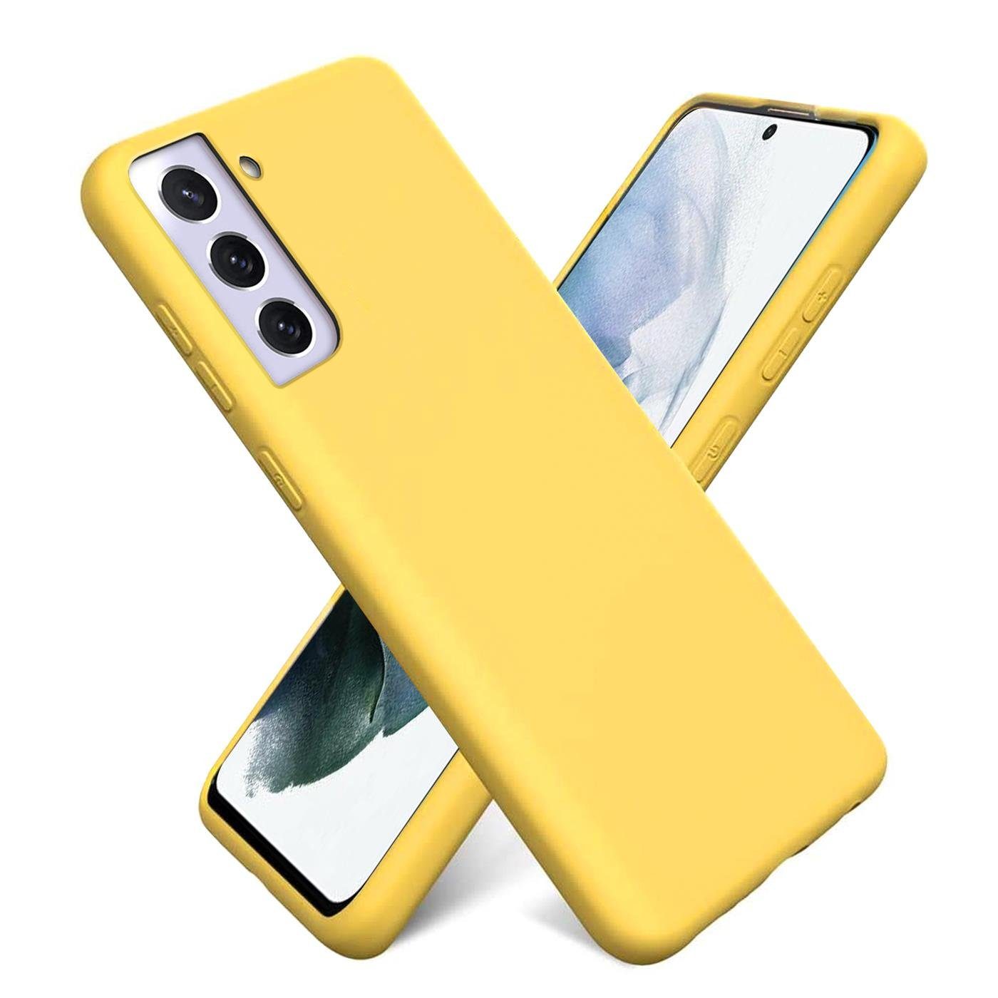 CoolGadget Handyhülle Silikon Case für das Samsung Galaxy S23 Slim TPU Cover 6,1 Zoll, Weiche Schutz Hülle mit Innen Fleece aus Stoff Handy Tasche