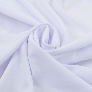 Hussen-Set 2 Stück Stretch-Tischdecken mit Rand Weiß 120 x 60,5 x 74 cm, furnicato