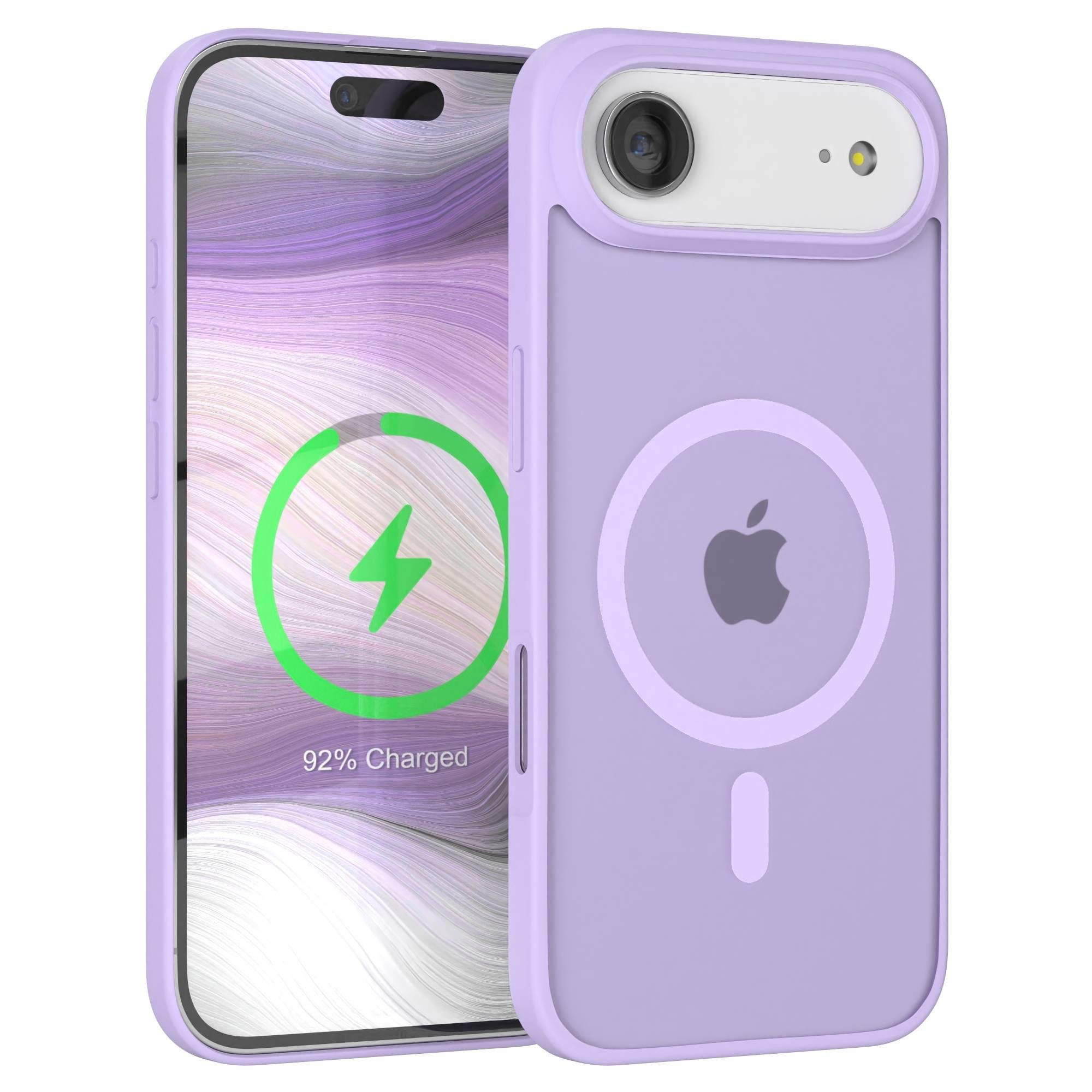 EAZY CASE Handyhülle Outdoor Case MagSafe für Apple iPhone Air 6,5 Zoll, Outdoor Handyhülle MagSafe Bumper mit Kameraschutz stoßfest Hell Lila