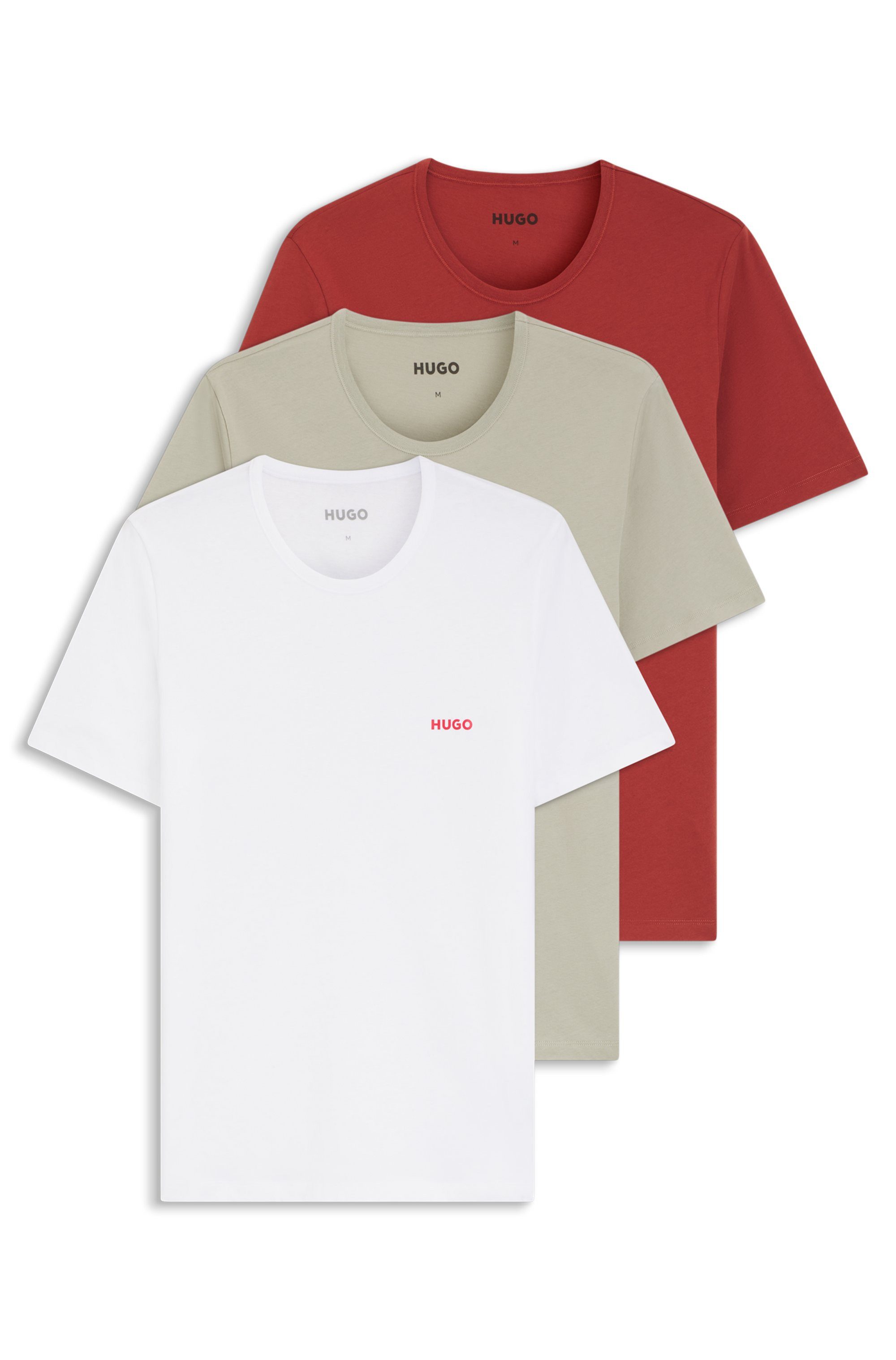 HUGO T-Shirt RN TRIPL (Packung, 3-tlg) mit Rundhalsausschnitt