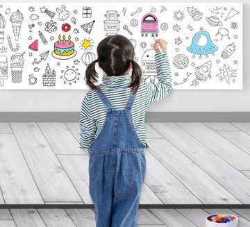 XDeer Malen nach Zahlen Malen nach Kinder,Zeichnungsrolle für Kinder,Malpapier-Rolle, für Kinder, DIY Malposter Für Kinder,Papierrolle Ausmalen(3m*30cm)