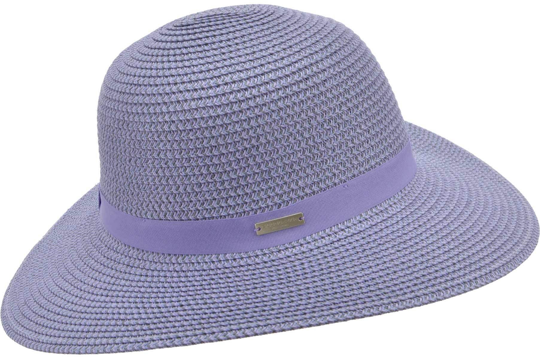 Seeberger Sonnenhut Papierstroh Mix Flapper mit Ripsbandumlage 54893-0