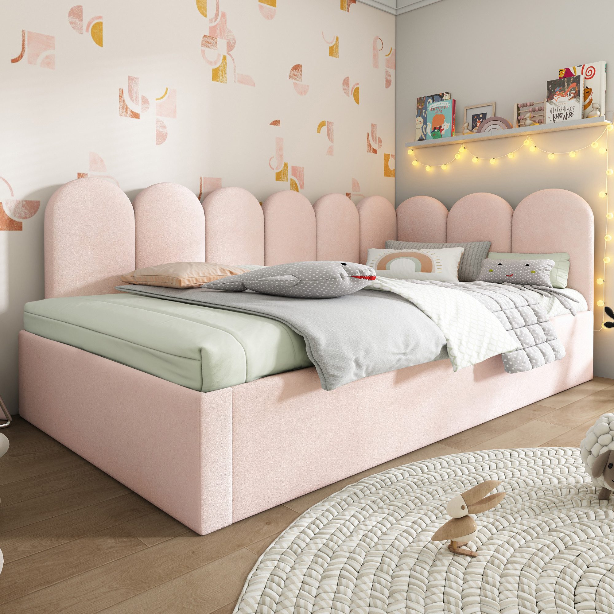 STILVORA Polsterbett Schlafsofa 90x200cm Tagesbett ausziehbar günstig online kaufen