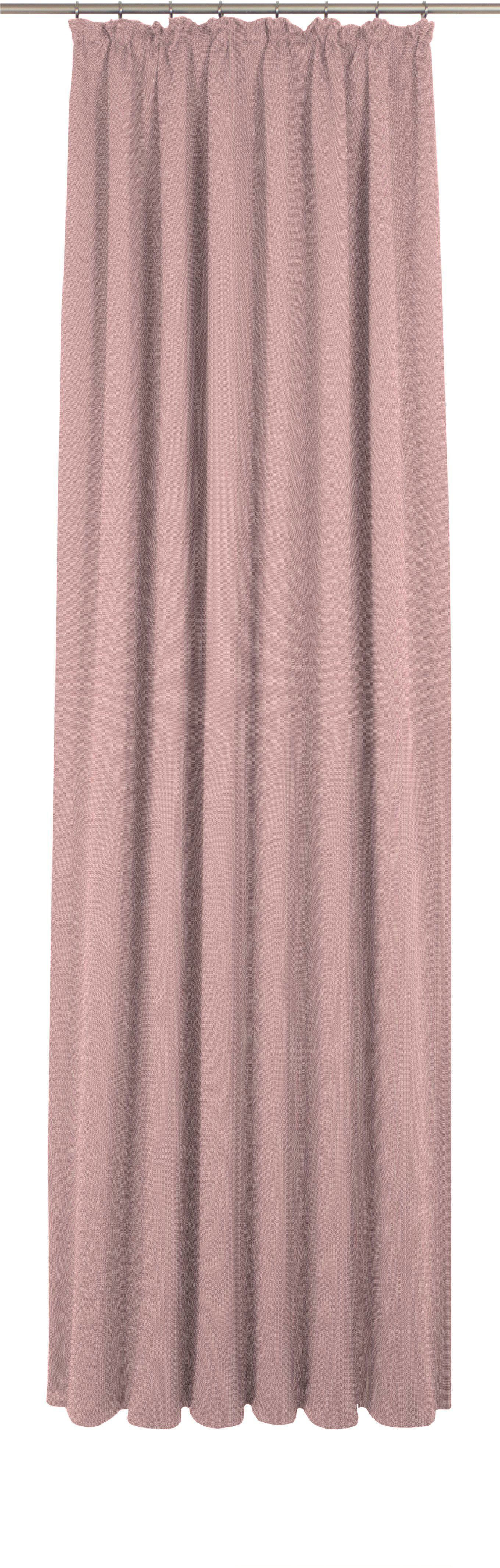 Vorhang Uni Collection, Wirth, Kräuselband (1 St), blickdicht, nach Maß rosa