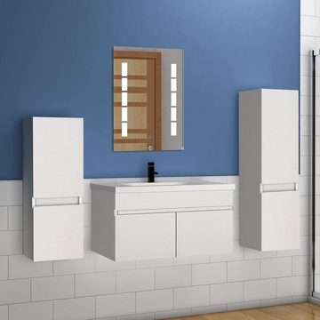duschspa Waschtisch Badmöbel Set, Beite 60/80/100 cm