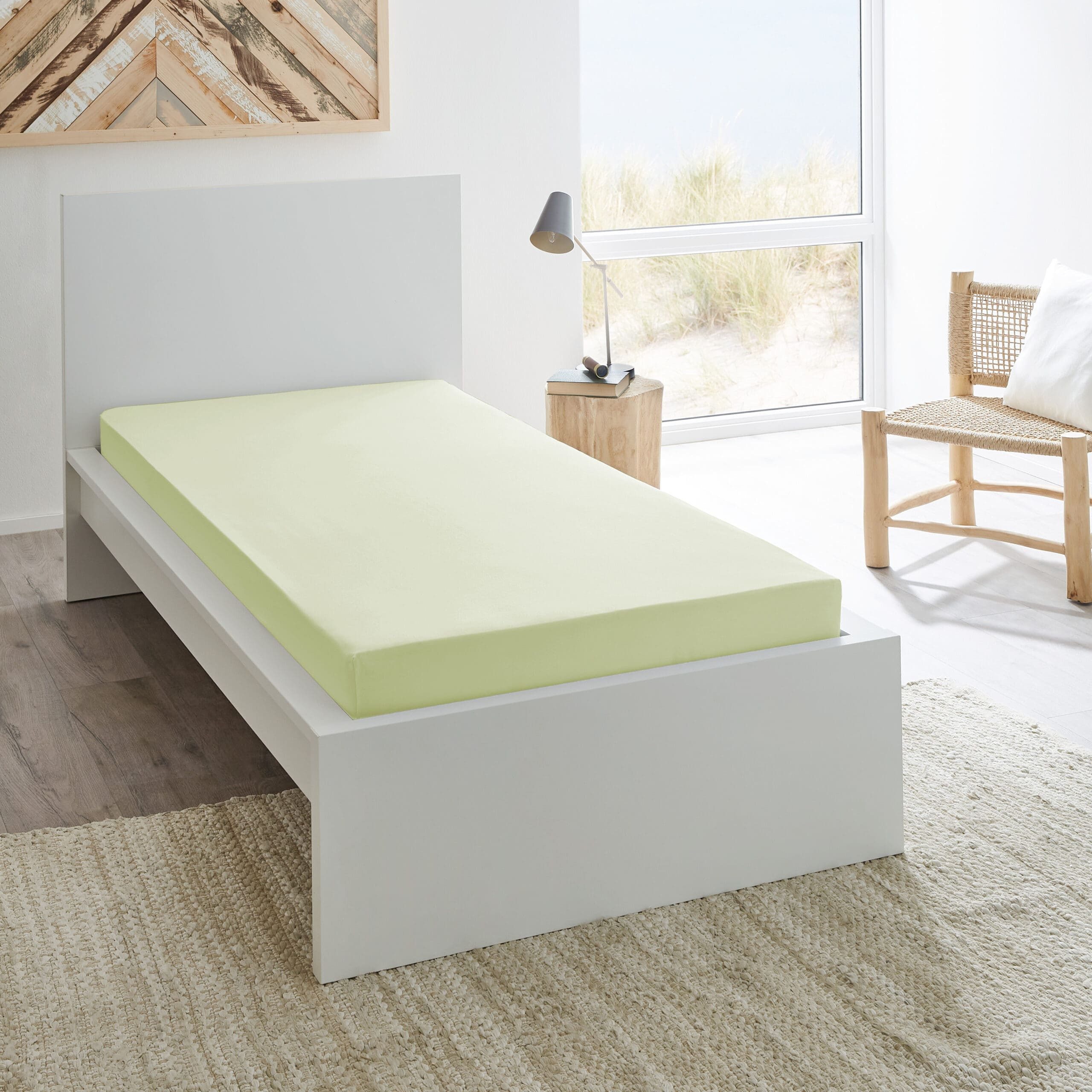 Dormisette Spannbettlaken Premium aus Baumwolle, Gummizug: rundum, (1 Stück), Überlänge bis 220 cm geeignet