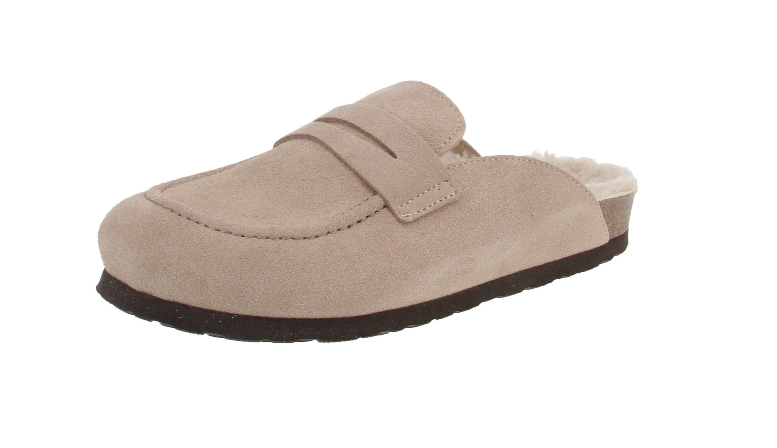 GENUINS Genuins G104612 Lois Velour - Damen Взуття Домашнє взуття - Taupe Hausschuh