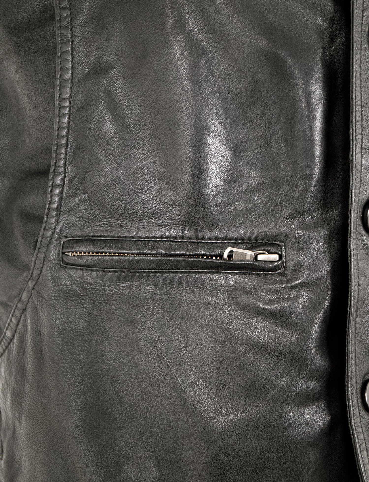 Maddox Lederweste Georgio MADDOX - Herren Lederweste Lammnappa schwarz