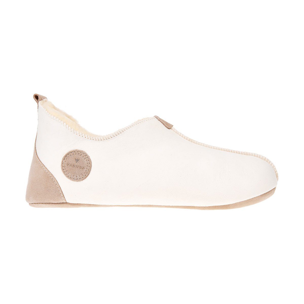 Vanuba OXFORD Relugan Herren Hausschuh Echtleder Hüttenschuhe/Winter-Hausschuhe/Gefüttert