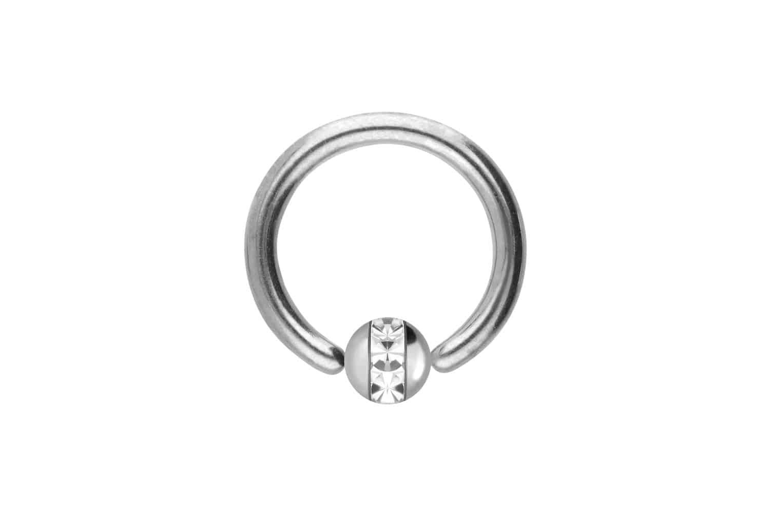PIERCINGLINE Nasenpiercing Chirurgenstahl Klemmkugelring EPOXY-RING-KUGEL (Klemm-Ringe, 1-tlg)