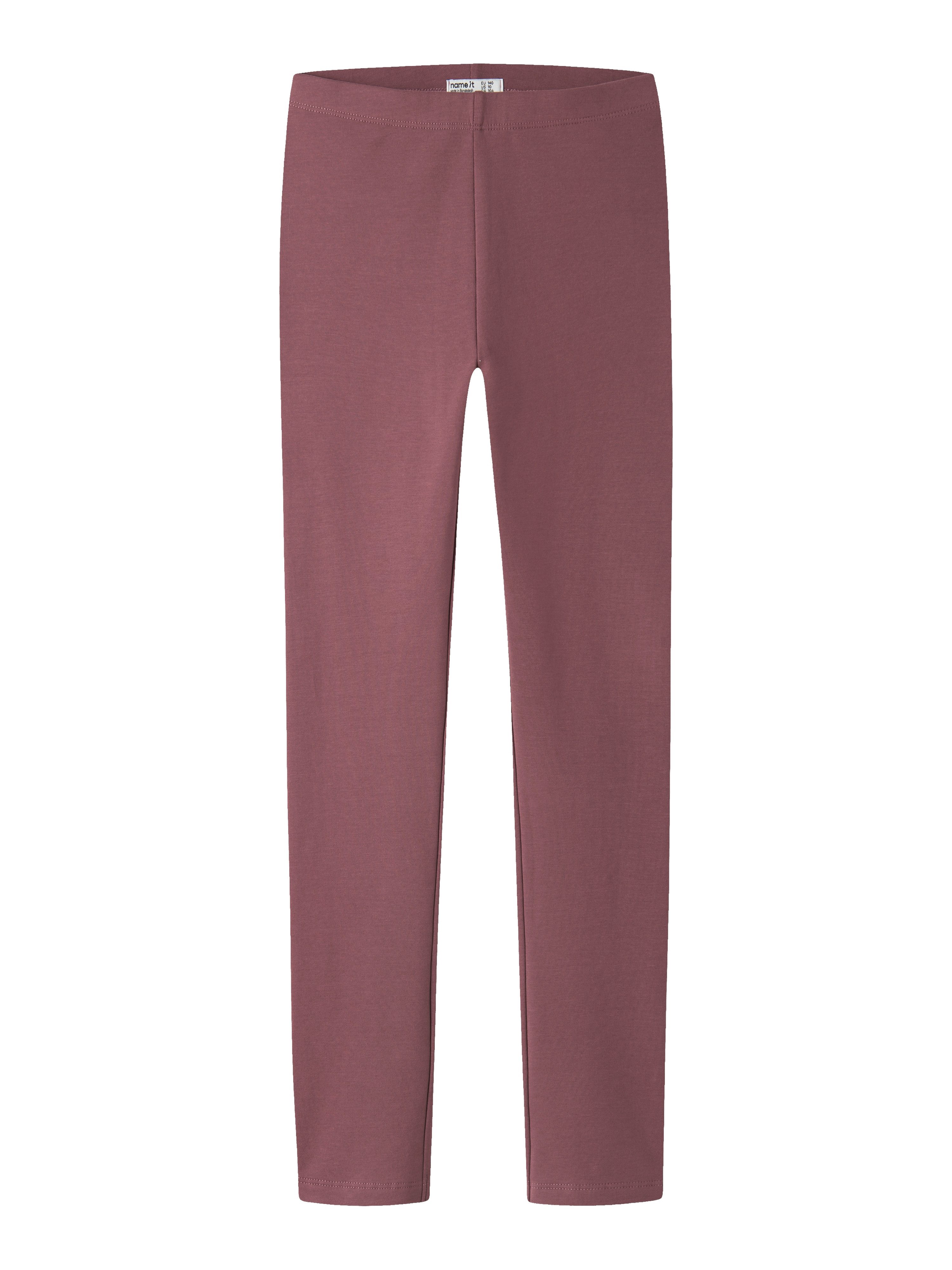 Name It Leggings NKFDAVINA SOLID SWE LEGGING BRU N NOOS Baumwollmischung, innen angeraut, regular fit