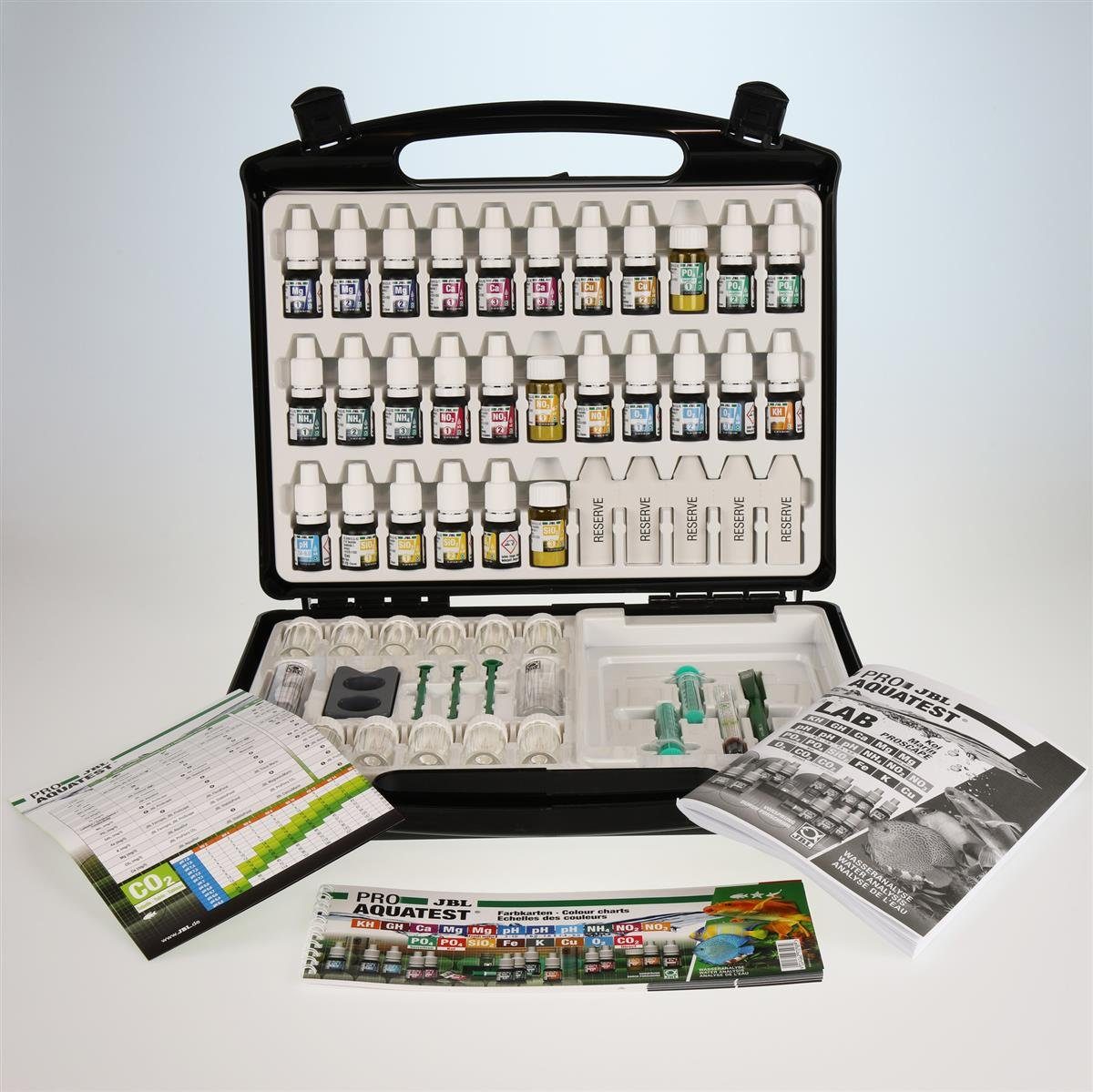 JBL GmbH & Co. KG Wasserteststreifen JBL PROAQUATEST LAB MarinTestkoffer Meerwasser-Analyse, Wassertestkoffer Salzwasser