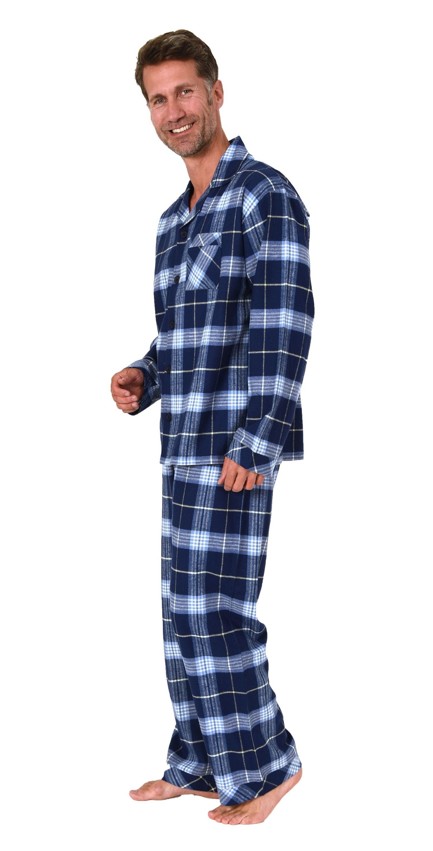 Normann Pyjama Normann Herren Flanell Schlafanzug Pyjama - auch in Übergröß günstig online kaufen