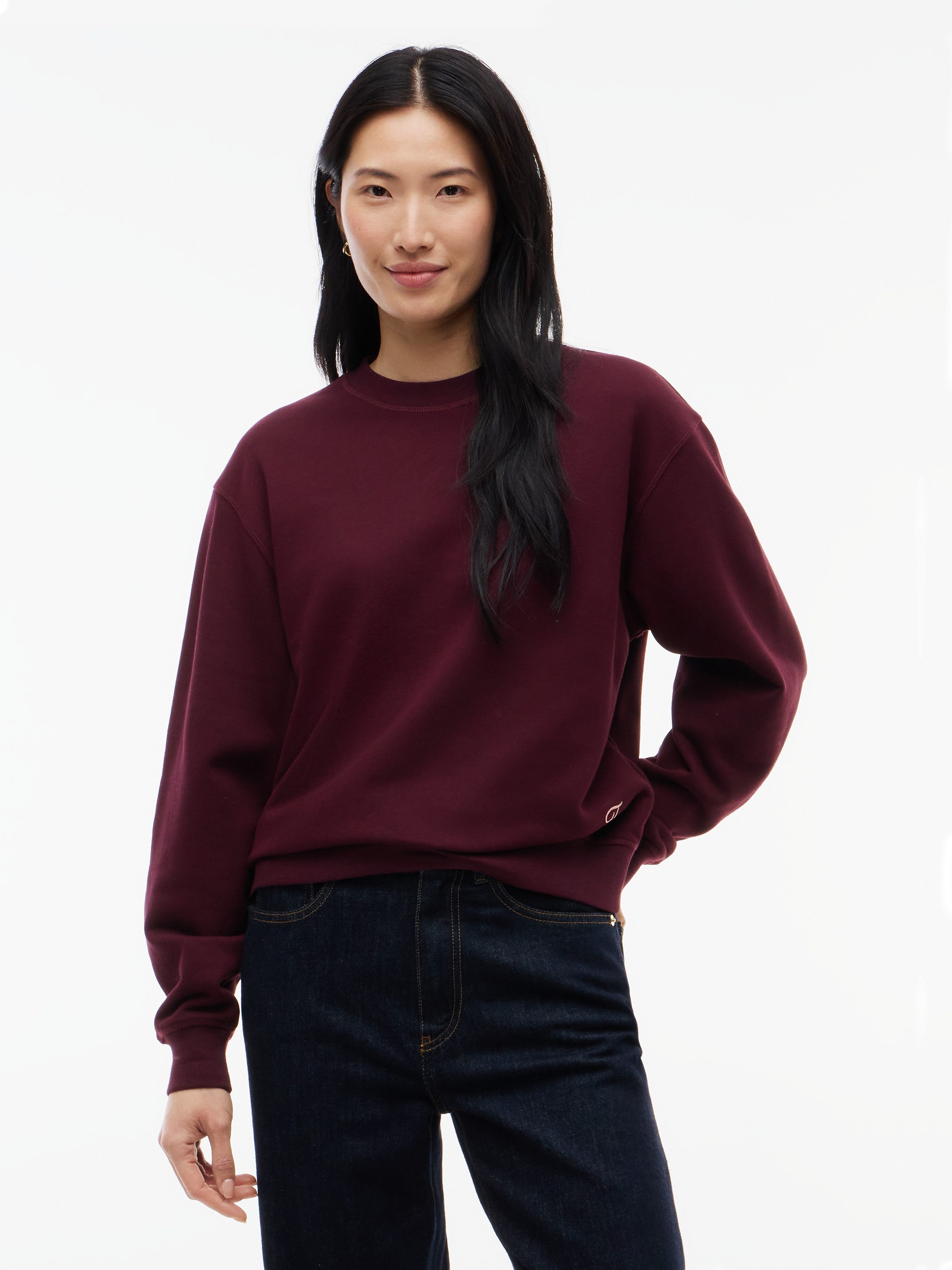 Tommy Hilfiger Sweatshirt SCRIPT TERRY MDRN C-NK SWTSHIRT Baumwolle