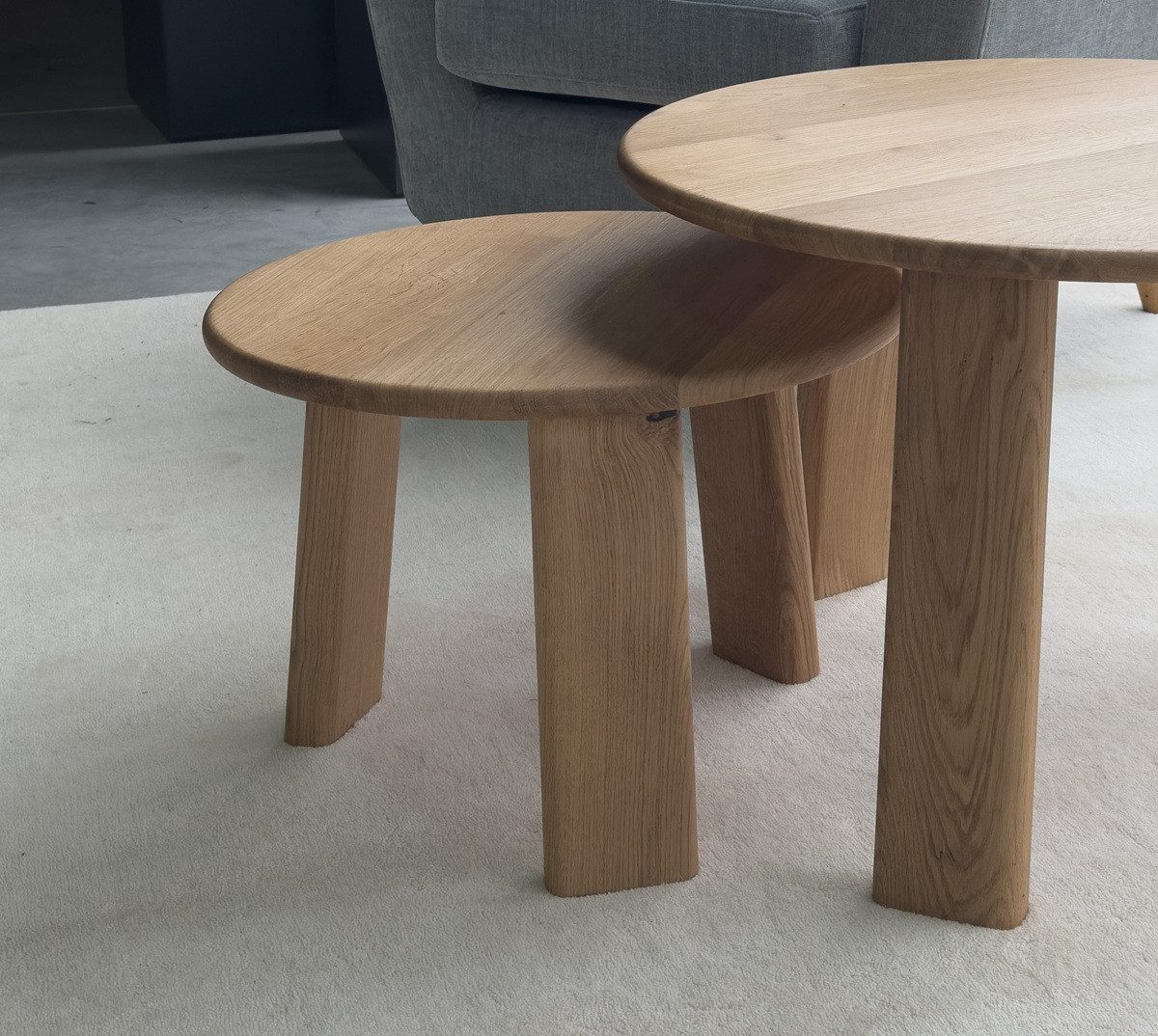 Main Möbel Couchtisch Beistelltisch 50cm 'Oslo' Wildeiche massiv geölt