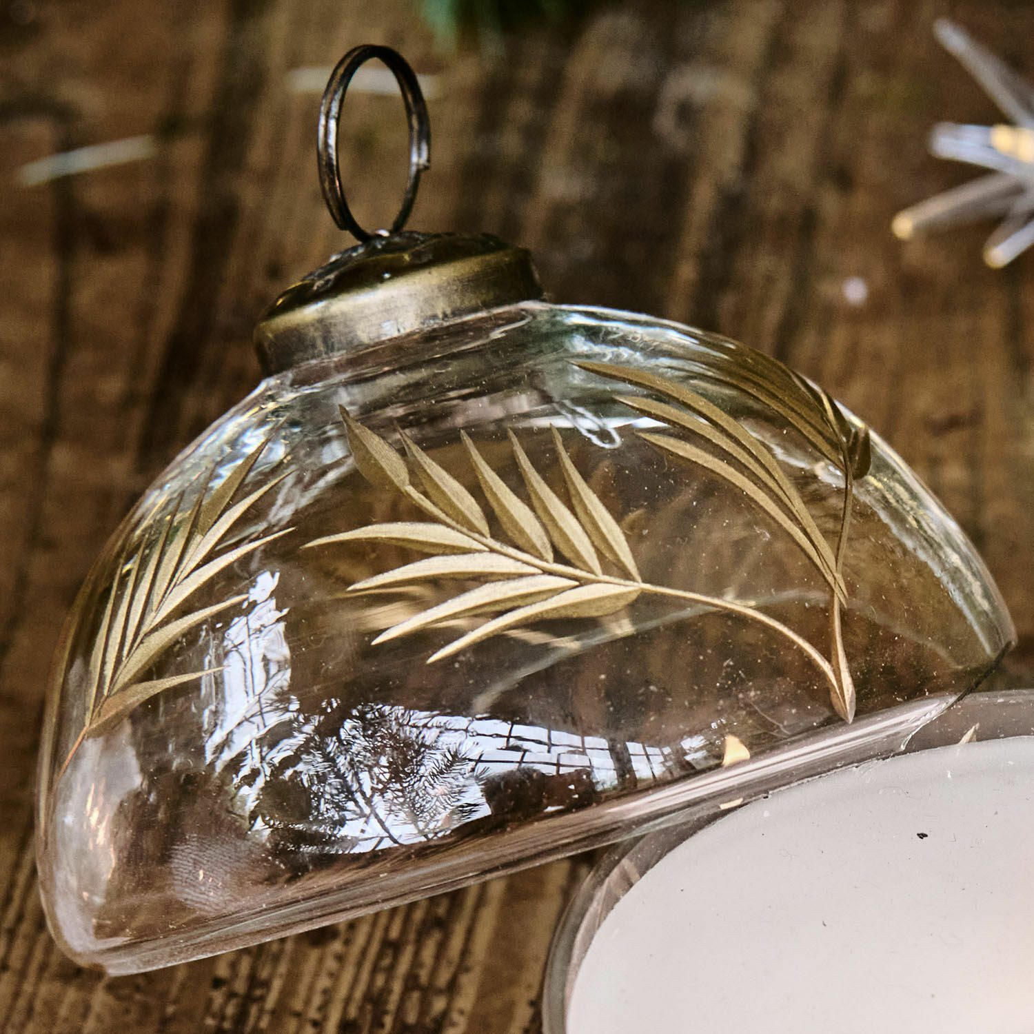 Mirabeau Christbaumschmuck Windlicht mit Kerze Belathor klar, none – Bild 3 von 3
